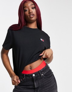 Черная футболка с логотипом Tommy Jeans-Черный