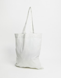 Светло-серая сумка-тоут из органического хлопка ASOS DESIGN-Серый