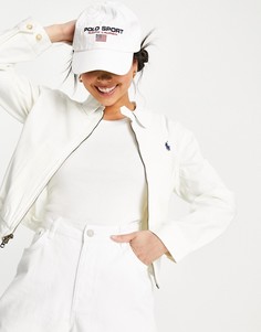 Кремовая ветровка с логотипом Polo Ralph Lauren-Белый