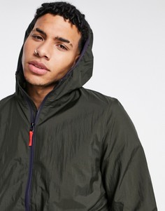 Легкая куртка цвета хаки с капюшоном PS Paul Smith-Зеленый цвет