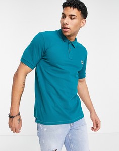 Сине-зеленая футболка-поло с логотипом-зеброй PS Paul Smith-Зеленый цвет