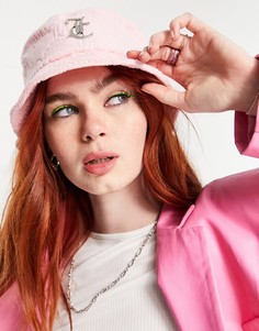 Розовая махровая панама с жаккардовым узором Juicy Couture-Розовый цвет