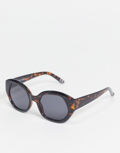 Солнцезащитные очки в стиле унисекс в круглой черепаховой оправе Jeepers Peepers-Коричневый цвет
