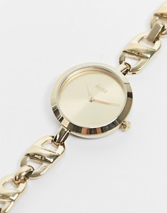 Золотистые женские часы с браслетом-цепочкой BOSS-Золотистый