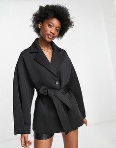 Черная куртка с объемными рукавами ASOS DESIGN-Серый