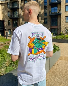 Белая oversized-футболка с принтом "Norwich Navigators" New Era Minor League-Белый