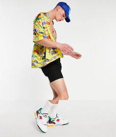 Желтая свободная oversized рубашка с принтом на морскую тематику ASOS DESIGN-Желтый