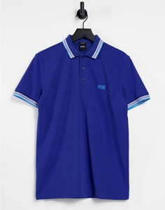 Футболка-поло BOSS Athleisure-Голубой