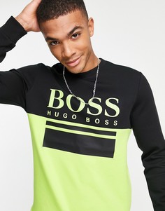 Свитшот узкого кроя BOSS Athleisure Salbo-Многоцветный