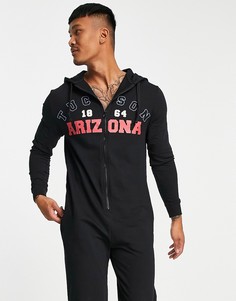 Черный комбинезон для дома с принтом "Arizona" ASOS DESIGN