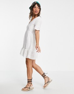 Белое платье с вышивкой бродери Accessorize-Белый