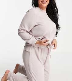 Легкий комплект для дома серого цвета из свитшота и джоггеров ASOS DESIGN Curve-Серый