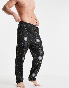 Брюки для дома с космическим принтом ASOS DESIGN-Многоцветный