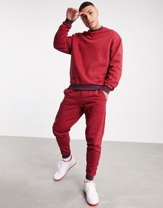 Красный oversized-свитшот с окантовкой (от комплекта) ASOS DESIGN