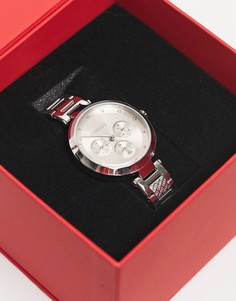Женские серебристые часы с ремешком-браслетом Hugo-Серебристый