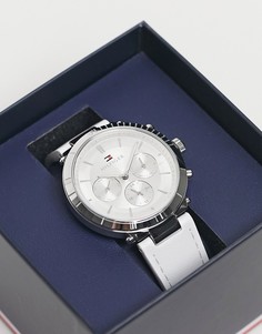Женские часы с белым кожаным ремешком Tommy Hilfiger-Белый