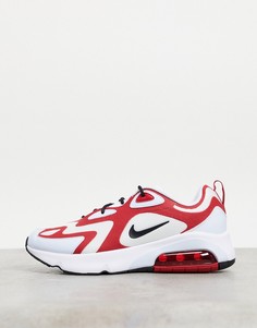 Кроссовки белого, черного и красного цвета Nike Air Max 200-Белый