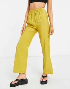 Свободные джоггеры зеленовато-желтого цвета ASOS DESIGN-Желтый