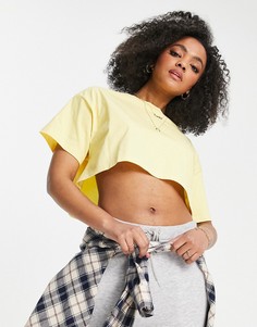 Желтая суперукороченная футболка ASOS DESIGN-Желтый