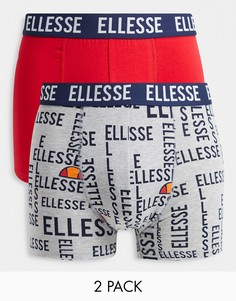 Набор из 3 мужских трусов серого цвета и с логотипами ellesse-Многоцветный