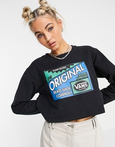 Черный лонгслив с круглым вырезом Vans Ramp Tested