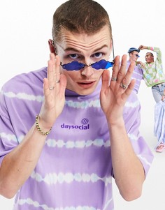 Очки в форме облаков с синими линзами ASOS DESIGN-Голубой