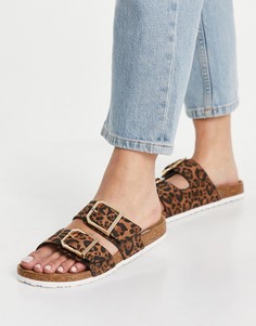 Сандалии с двойной пряжкой и леопардовым принтом New Leopard-Нейтральный