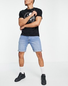 Светло-голубые джинсовые шорты Jack & Jones Intelligence-Голубой