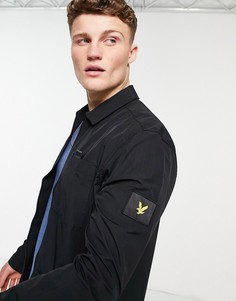 Черная рубашка навыпуск из ткани рипстоп с добавлением хлопка и нейлона Lyle & Scott-Черный цвет