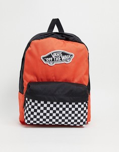 Рюкзак с шахматным узором Vans Sporty Realm Plus-Черный