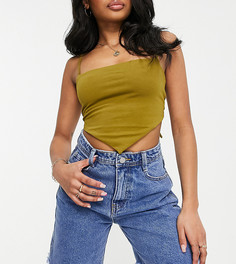 Синие длинные джинсовые шорты Missguided Petite-Голубой