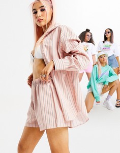 Розовые шорты-боксеры их хлопкового поплина ASOS DESIGN - «Выбирай и комбинируй»-Розовый цвет