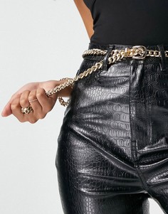 Золотистый ремень-цепочка SVNX