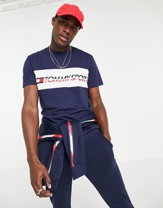 Футболка с логотипом Tommy Hilfiger Sport-Темно-синий