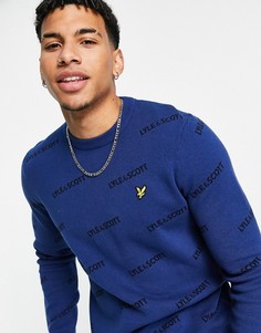 Джемпер с логотипом Lyle & Scott-Голубой