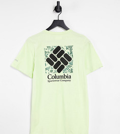 Лаймовая зеленая футболка с принтом на спине Columbia Rapid Ridge – эксклюзивно для ASOS-Зеленый цвет