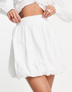 Белая хлопковая пышная мини-юбка ASOS DESIGN-Белый
