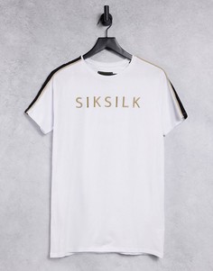 Белая футболка с рукавами реглан Siksilk-Белый