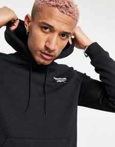 Черный худи с маленьким логотипом Reebok Classics