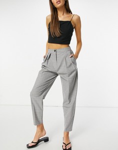 Суженные книзу свободные брюки в клетку ASOS DESIGN-Многоцветный