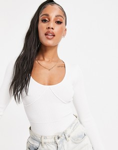 Боди белого цвета с чашечками Missguided-Белый