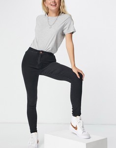 Черные зауженные джинсы в стиле диско New Look-Черный