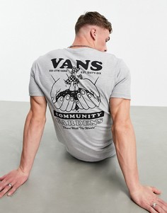 Серая футболка с принтом на спине Vans Puppeteer-Серый