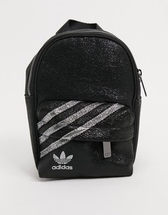 Мини рюкзак черного цвета с блестками и логотипом adidas Originals-Черный цвет