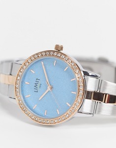 Женские часы с металлическим браслетом разных цветов и голубым циферблатом Limit-Многоцветный