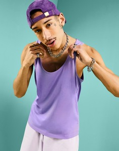 Фиолетовая майка из органического хлопка ASOS DESIGN-Фиолетовый цвет