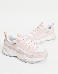 Светло-розовые кроссовки Skechers DLites 4.0-Розовый цвет