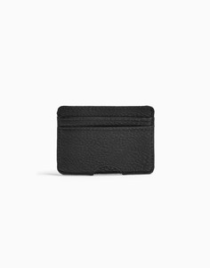 Черная кредитница из искусственной кожи Topman-Черный цвет
