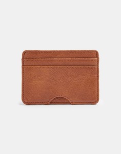 Светло-коричневая кредитница из искусственной кожи Topman-Коричневый цвет