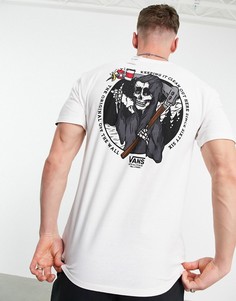 Белая футболка с принтом на спине Vans Grim Pick-Up-Белый